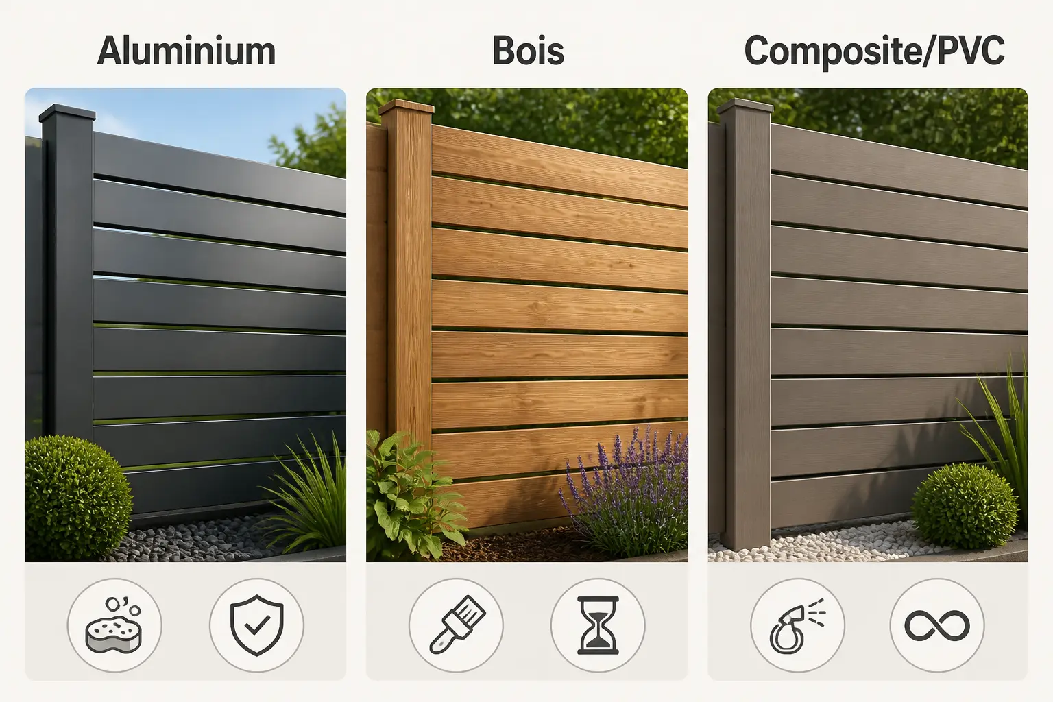 Aluminium, bois, composite ou PVC : quel matériau choisir ?