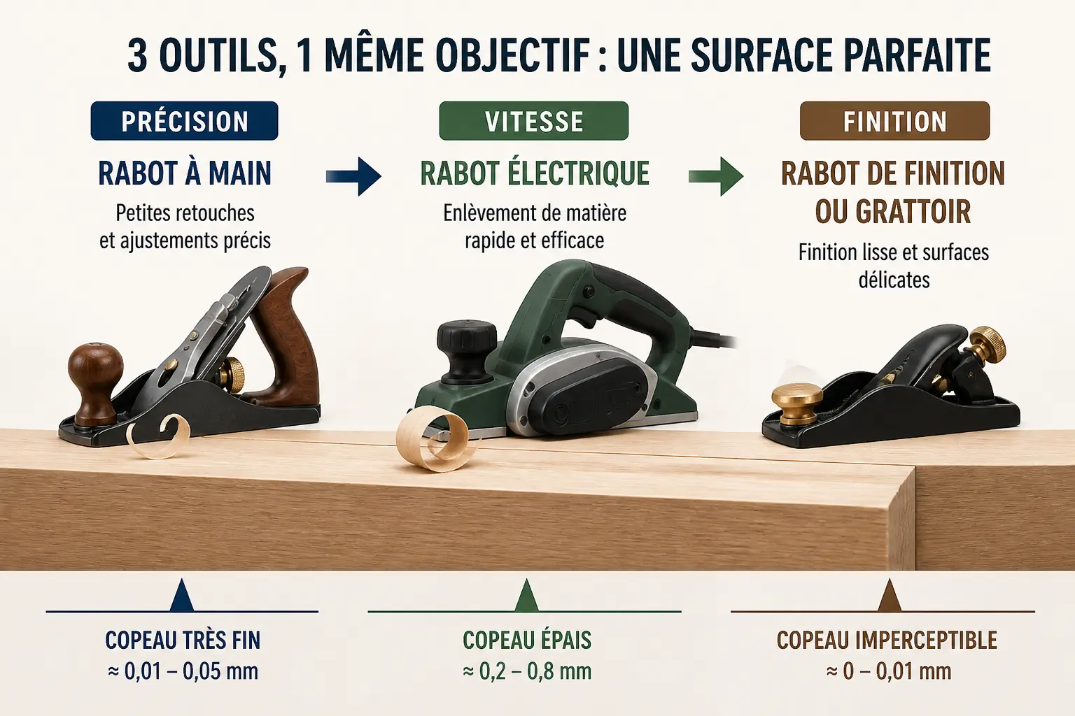 Rabot manuel, électrique ou de finition : lequel choisir selon votre chantier ?