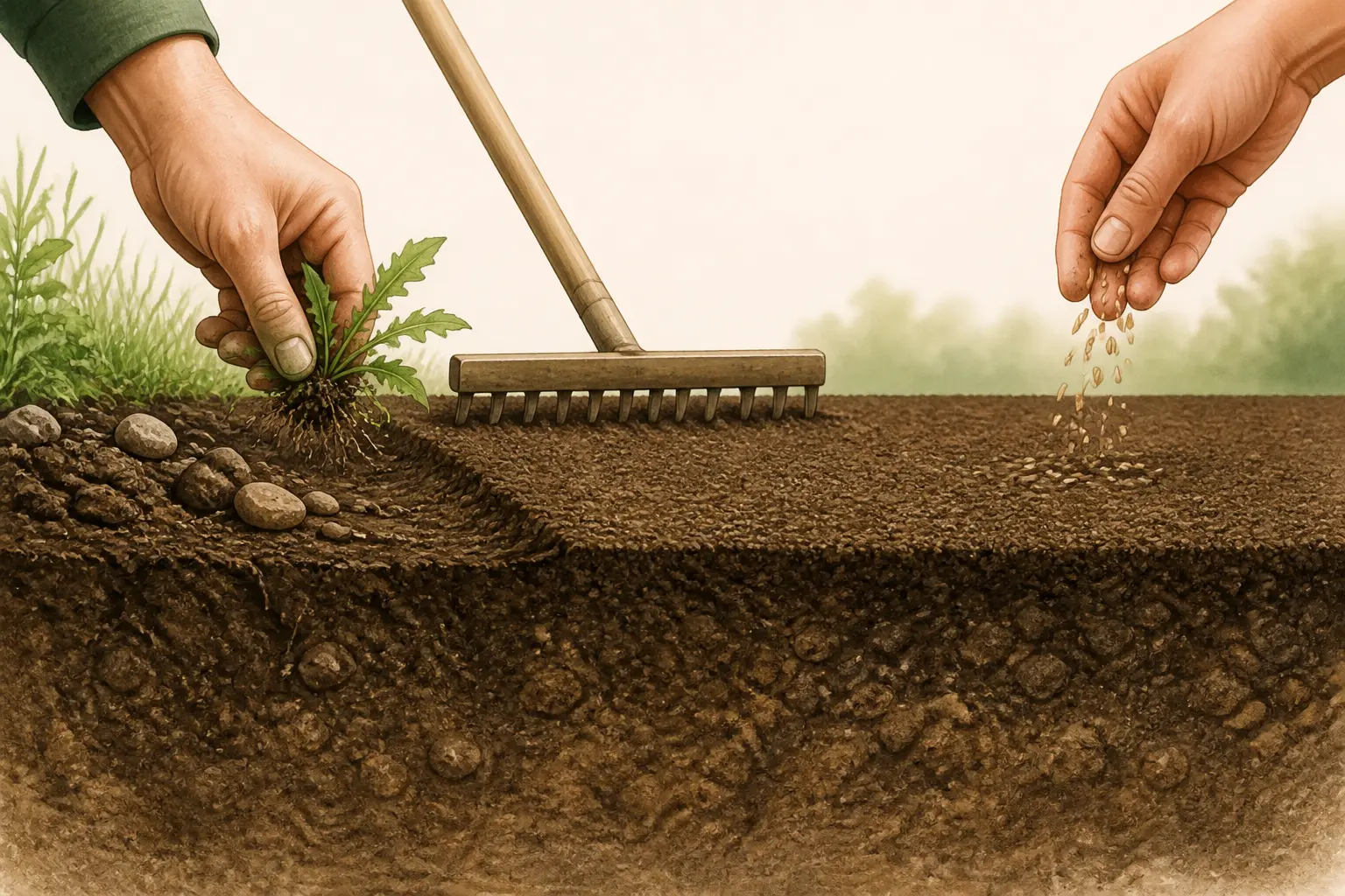 Comment préparer le terrain avant le semis ou la pose ?