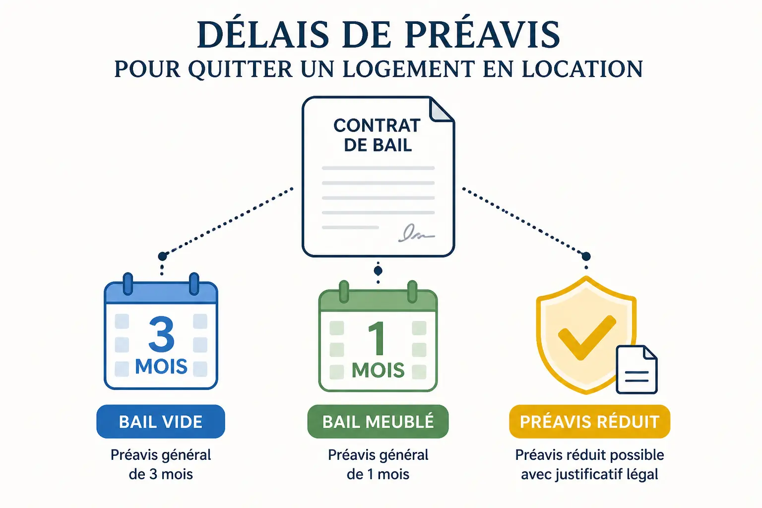 Quel délai de préavis selon votre bail et votre situation ?