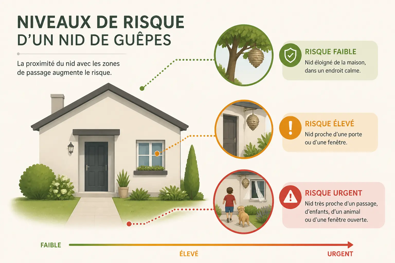 Quels risques près de l’habitation et quand peut-on laisser la colonie tranquille ?