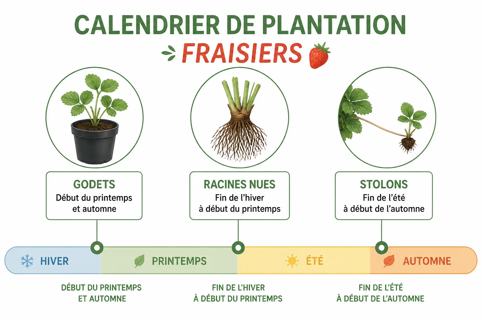 Quand planter un fraisier ? Le bon créneau selon le type de plant