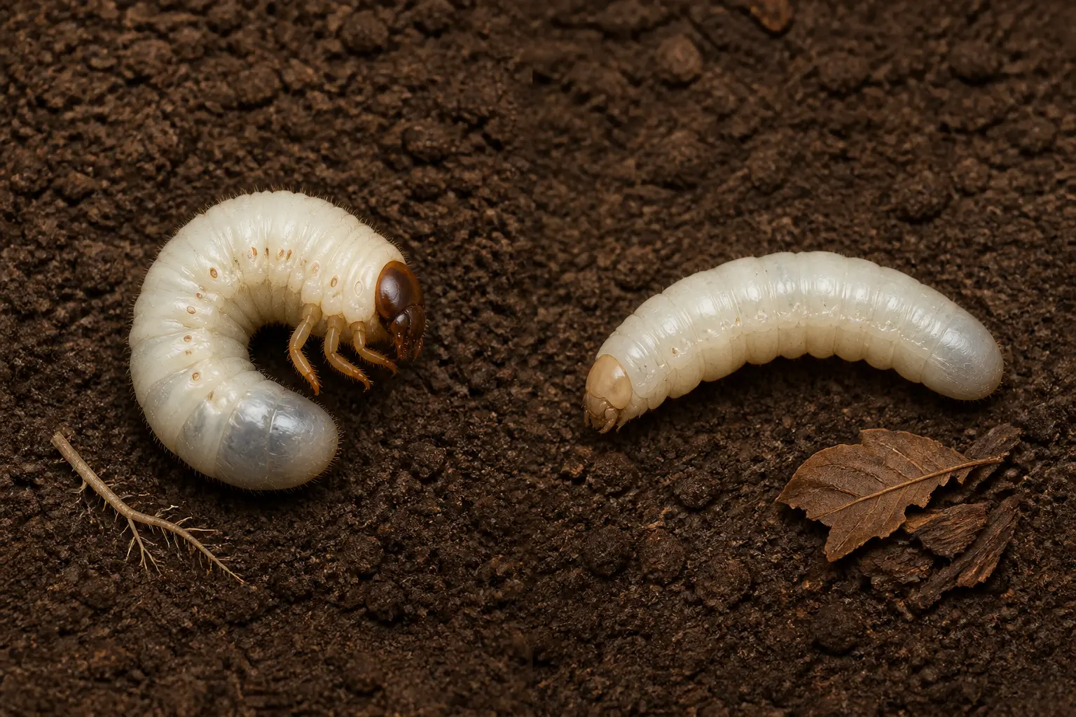 Larve de hanneton ou larve de cétoine dorée : le comparatif visuel utile
