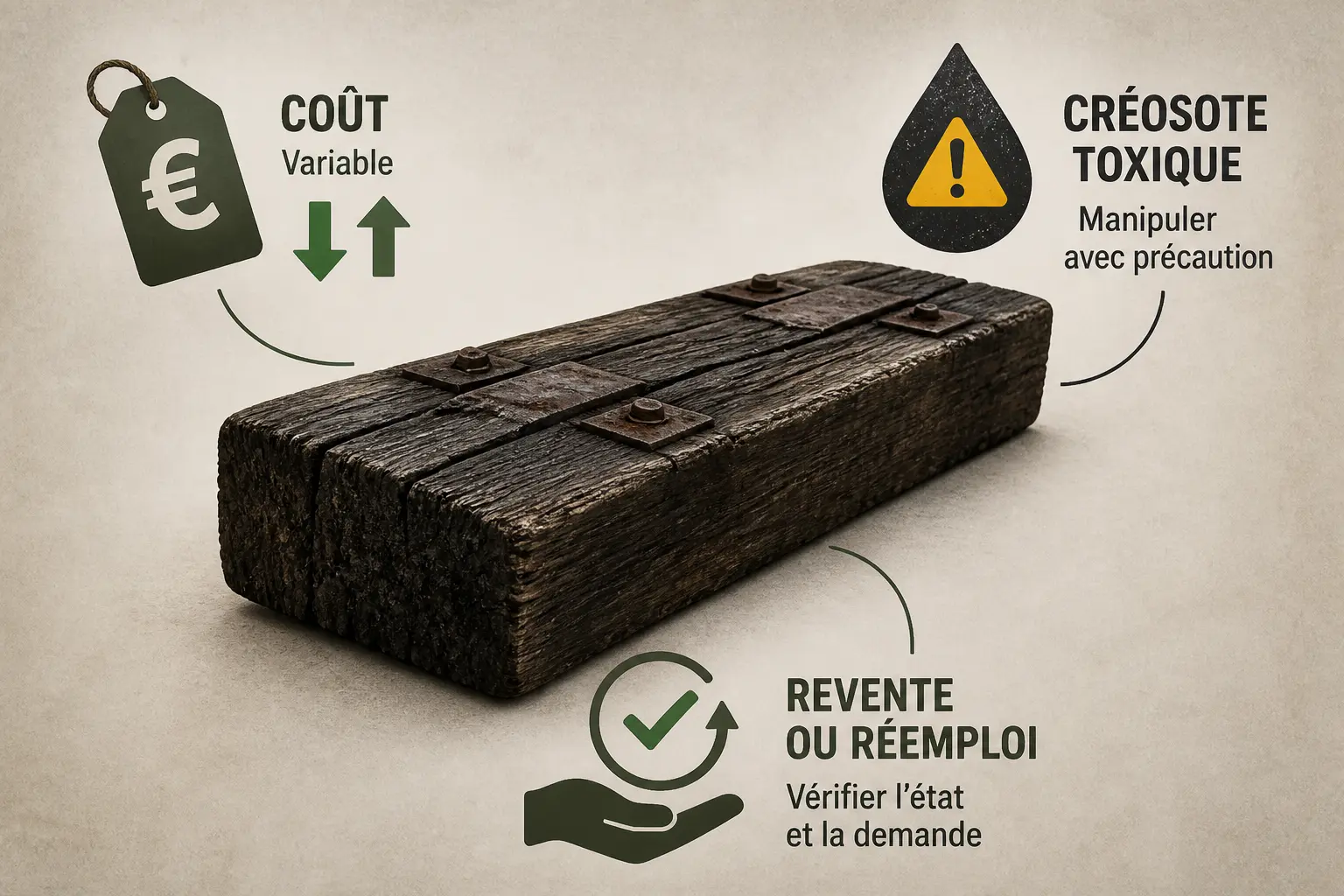 Prix, créosote et réutilisation : le tri à faire avant tout achat
