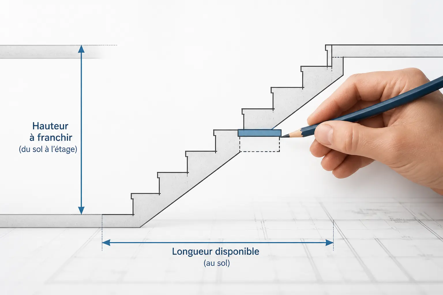 Calculer votre escalier pas à pas, puis l’ajuster au chantier