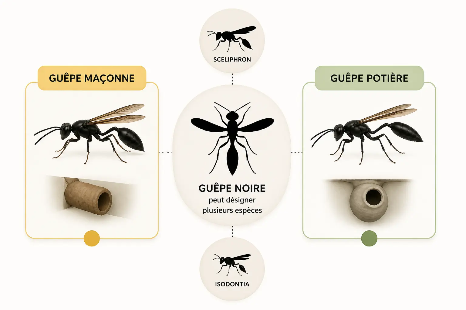 Guêpe noire : de quelle espèce parle-t-on vraiment ?