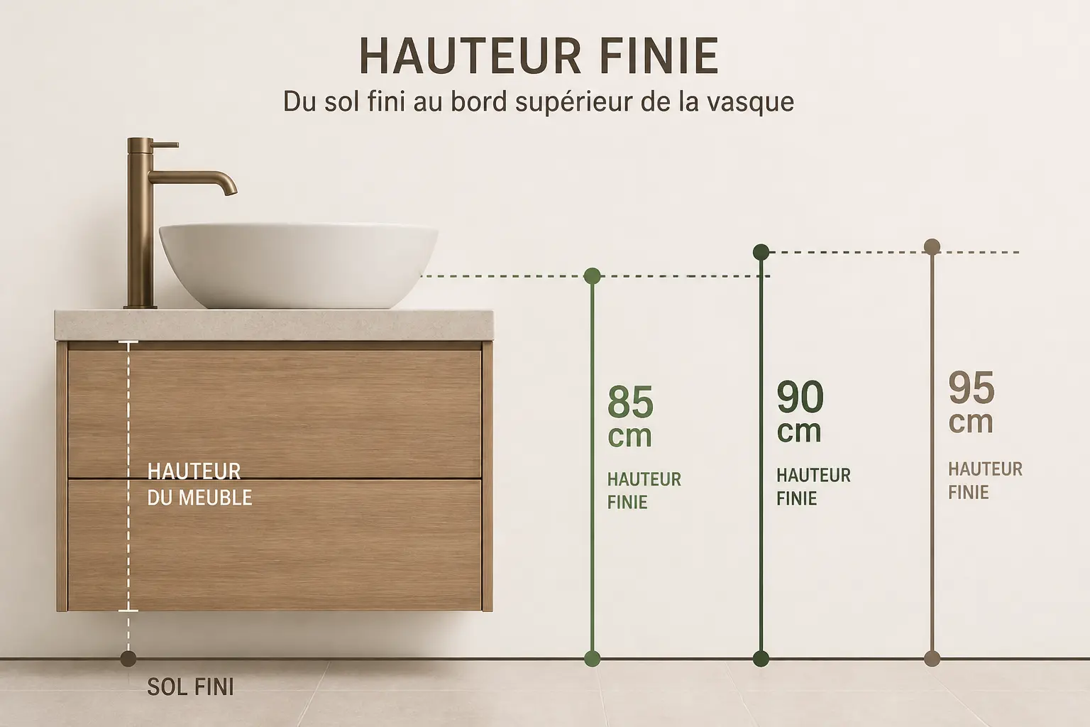 Quelle hauteur vasque salle de bain choisir vraiment ?