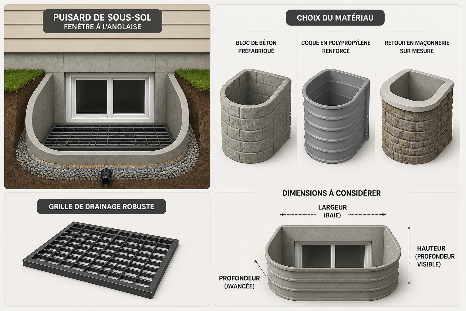Choisir le bon modèle, la bonne grille et les bonnes dimensions