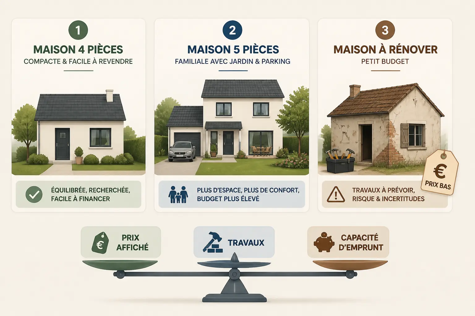 Pièces, surface, terrain, budget : les maisons qui sortent le plus vite